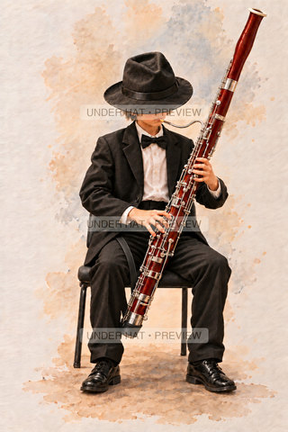 Orchestra Collection, artwork UH-FO-BASSOON-BOY-01 — watermarked digital art preview