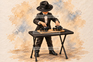 Orchestra Collection, artwork UH-FO-CASTANETS-BOY-02 — watermarked digital art preview