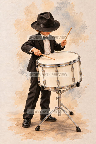 Orchestra Collection, artwork UH-FO-CONCERT-TENOR-DRUM-BOY-01 — watermarked digital art preview