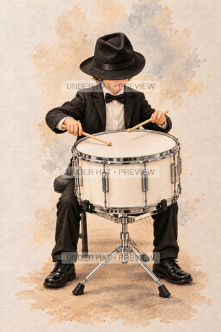 Orchestra Collection, artwork UH-FO-CONCERT-TENOR-DRUM-BOY-02 — watermarked digital art preview