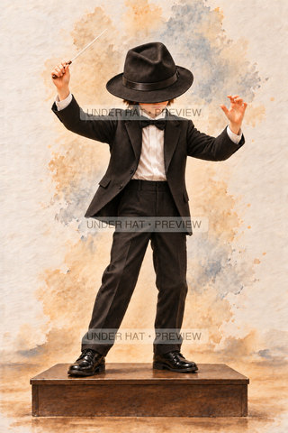 Orchestra Collection, artwork UH-FO-CONDUCTOR-BOY-UPBEAT — watermarked digital art preview