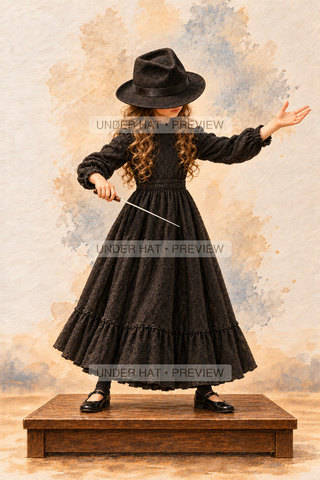 Orchestra Collection, artwork UH-FO-CONDUCTOR-GIRL-CUE — watermarked digital art preview