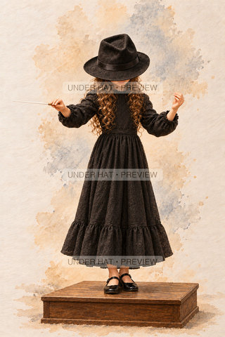Orchestra Collection, artwork UH-FO-CONDUCTOR-GIRL-CUTOFF — watermarked digital art preview