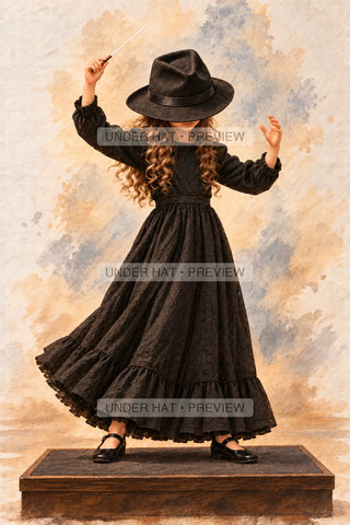 Orchestra Collection, artwork UH-FO-CONDUCTOR-GIRL-UPBEAT — watermarked digital art preview