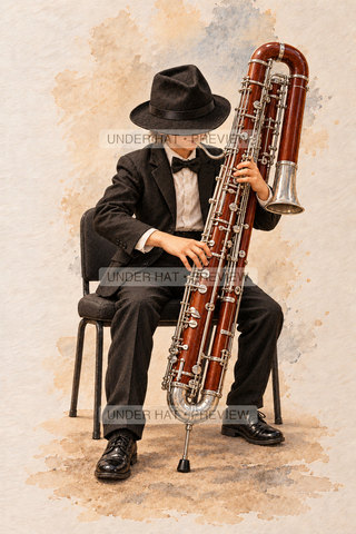 Orchestra Collection, artwork UH-FO-CONTRABASSOON-BOY-03 — watermarked digital art preview