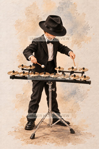 Orchestra Collection, artwork UH-FO-CROTALES-BOY-02 — watermarked digital art preview
