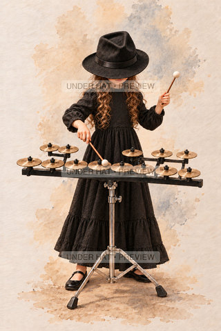 Orchestra Collection, artwork UH-FO-CROTALES-GIRL-01 — watermarked digital art preview