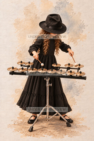 Orchestra Collection, artwork UH-FO-CROTALES-GIRL-02 — watermarked digital art preview