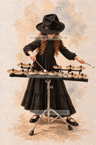 Orchestra Collection, artwork UH-FO-CROTALES-GIRL-03 — watermarked digital art preview