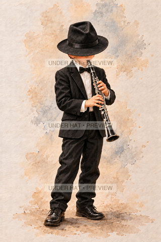 Orchestra Collection, artwork UH-FO-E-FLAT-CLARINET-BOY-01 — watermarked digital art preview