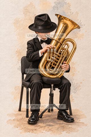 Orchestra Collection, artwork UH-FO-EUPHONIUM-BOY-01 — watermarked digital art preview