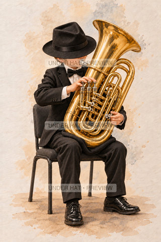 Orchestra Collection, artwork UH-FO-EUPHONIUM-BOY-02 — watermarked digital art preview