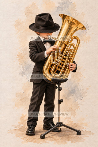Orchestra Collection, artwork UH-FO-EUPHONIUM-BOY-03 — watermarked digital art preview