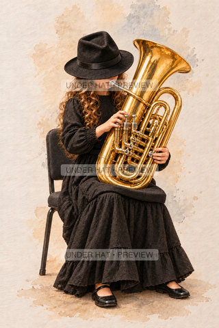 Orchestra Collection, artwork UH-FO-EUPHONIUM-GIRL-02 — watermarked digital art preview