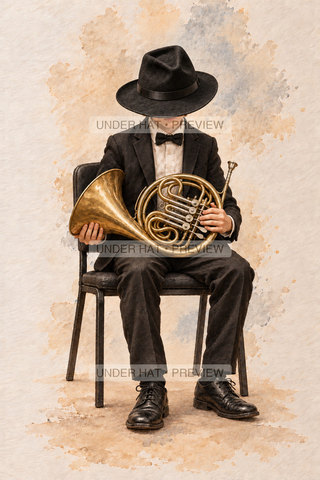 Orchestra Collection, artwork UH-FO-HORN-BOY-03 — watermarked digital art preview