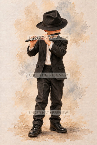 Orchestra Collection, artwork UH-FO-PICCOLO-BOY-01 — watermarked digital art preview