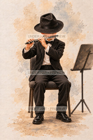 Orchestra Collection, artwork UH-FO-PICCOLO-BOY-02 — watermarked digital art preview