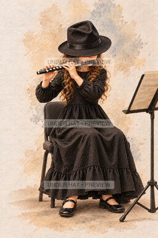 Orchestra Collection, artwork UH-FO-PICCOLO-GIRL-02 — watermarked digital art preview
