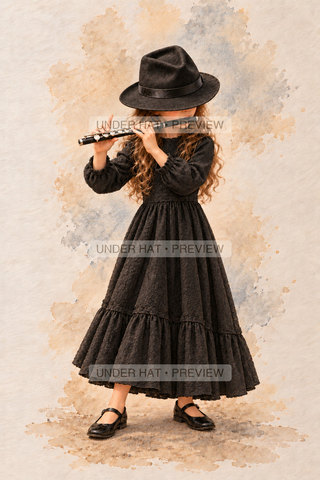 Orchestra Collection, artwork UH-FO-PICCOLO-GIRL-03 — watermarked digital art preview