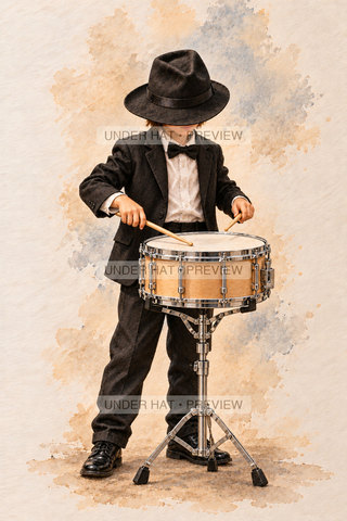 Orchestra Collection, artwork UH-FO-SNARE-DRUM-BOY-01 — watermarked digital art preview