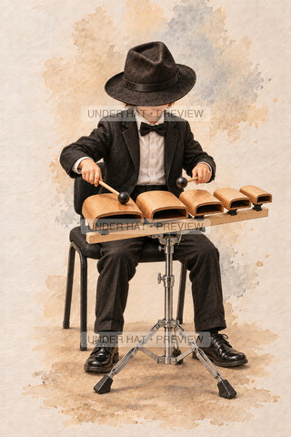 Orchestra Collection, artwork UH-FO-TEMPLE-BLOCKS-BOY-03 — watermarked digital art preview