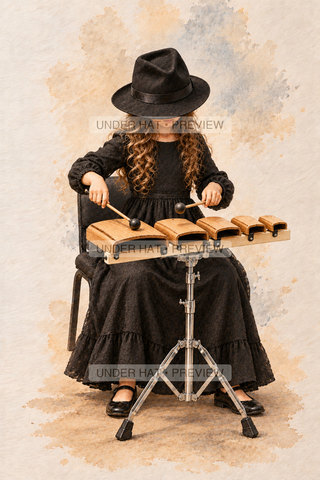 Orchestra Collection, artwork UH-FO-TEMPLE-BLOCKS-GIRL-03 — watermarked digital art preview