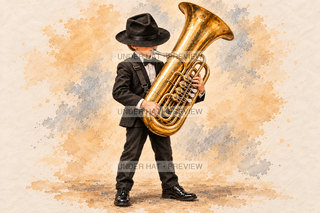 Orchestra Collection, artwork UH-FO-WAGNER-TUBA-BOY-03 — watermarked digital art preview