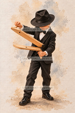 Orchestra Collection, artwork UH-FO-WHIP-SLAPSTICK-BOY-02 — watermarked digital art preview
