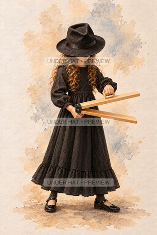 Orchestra Collection, artwork UH-FO-WHIP-SLAPSTICK-GIRL-01 — watermarked digital art preview
