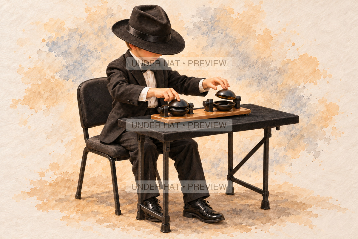 Percussion, artwork UH-FO-CASTANETS-BOY-03 — watermarked digital art preview