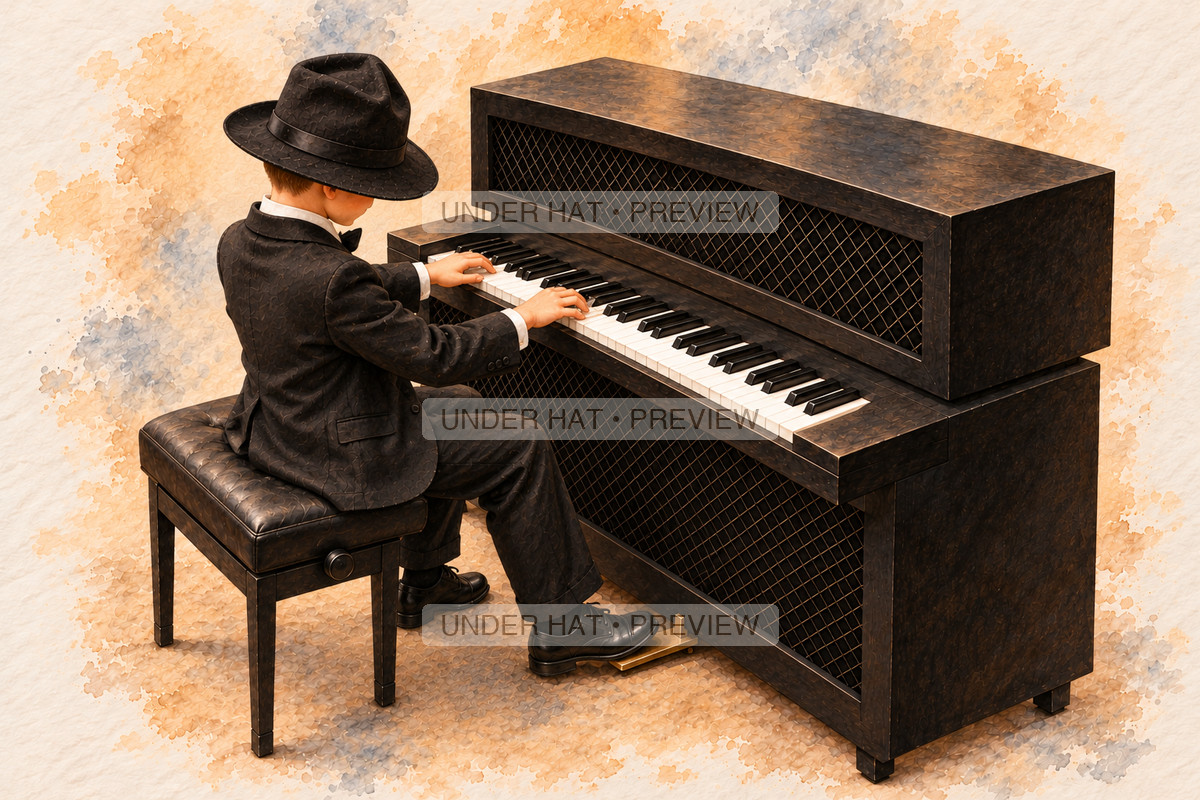 Keyboards, artwork UH-FO-CELESTA-BOY-02 — watermarked digital art preview