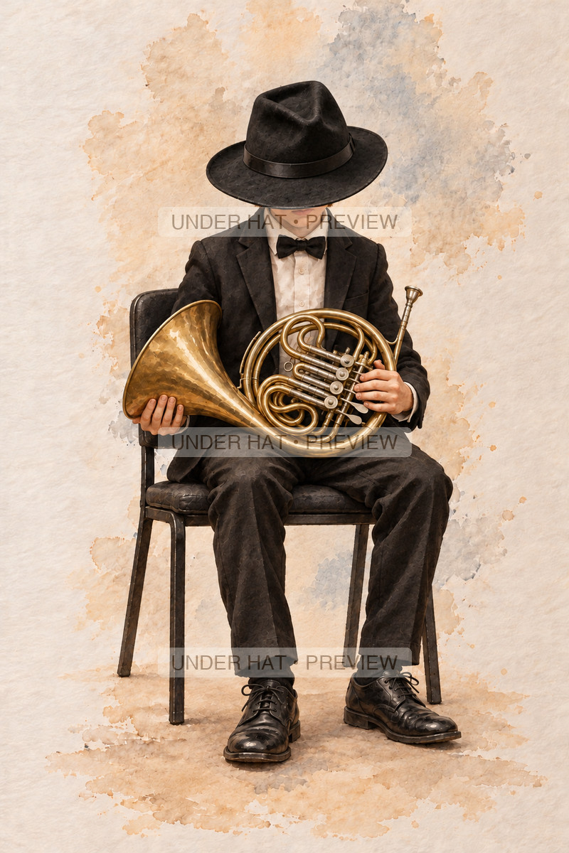 Brass, artwork UH-FO-HORN-BOY-03 — watermarked digital art preview