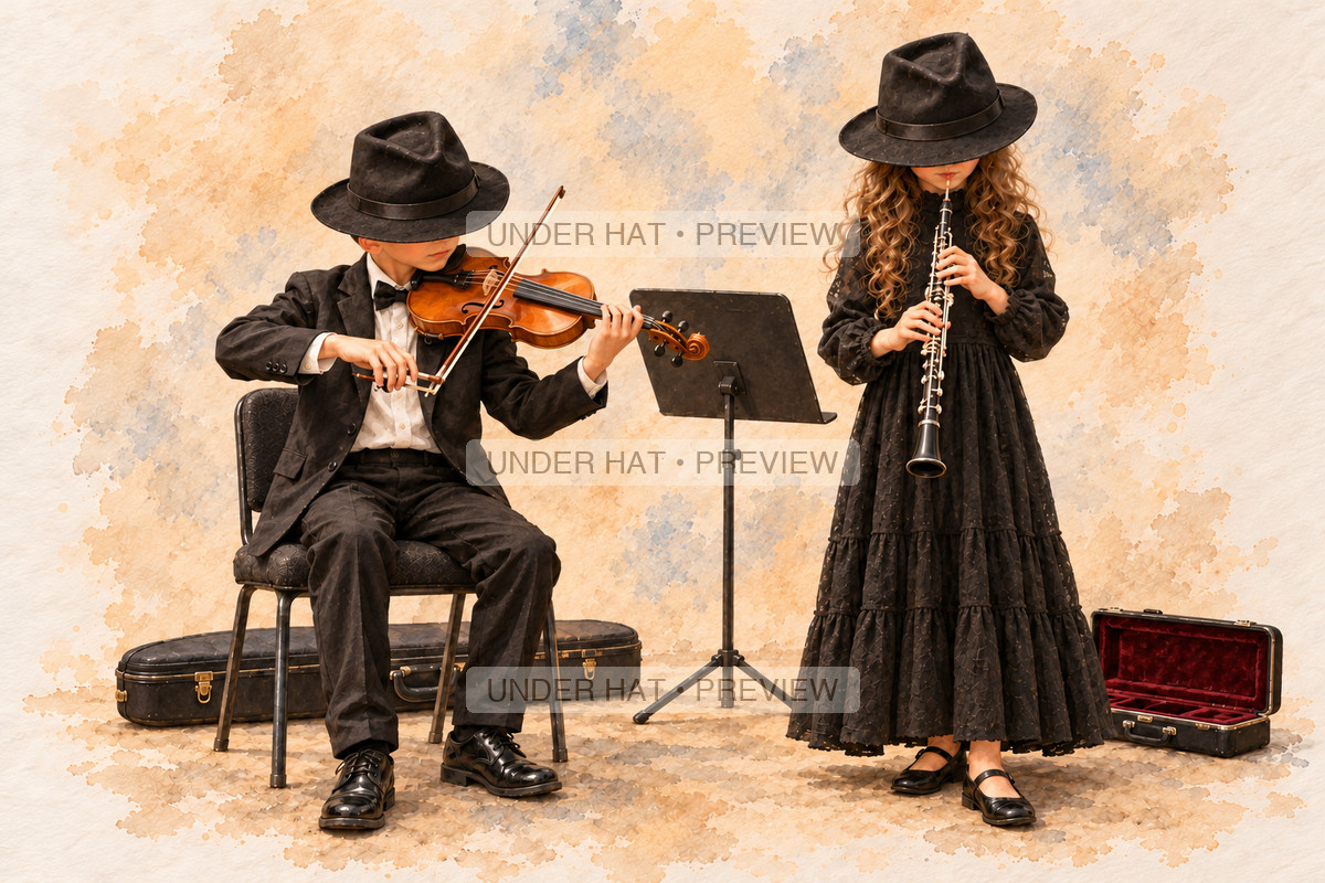 Orchestra Life, artwork UH-FO-LIFE-OBOE-TUNING-CUE — watermarked digital art preview