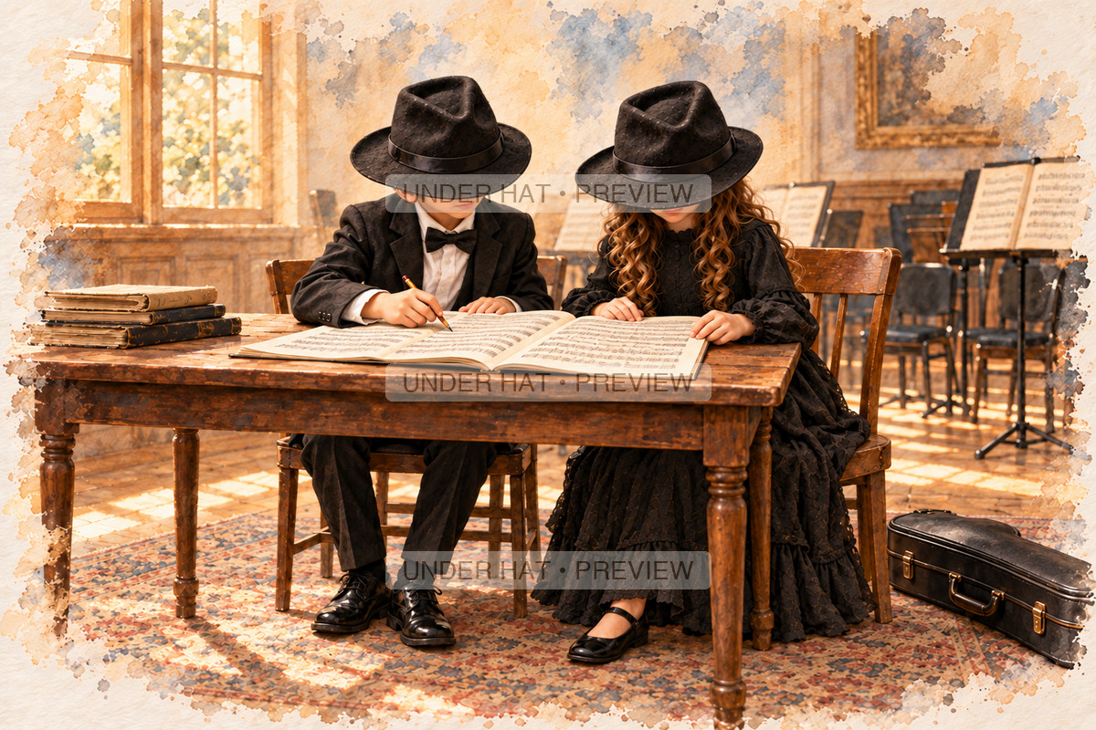 Orchestra Life, artwork UH-FO-LIFE-SCORE-STUDY — watermarked digital art preview