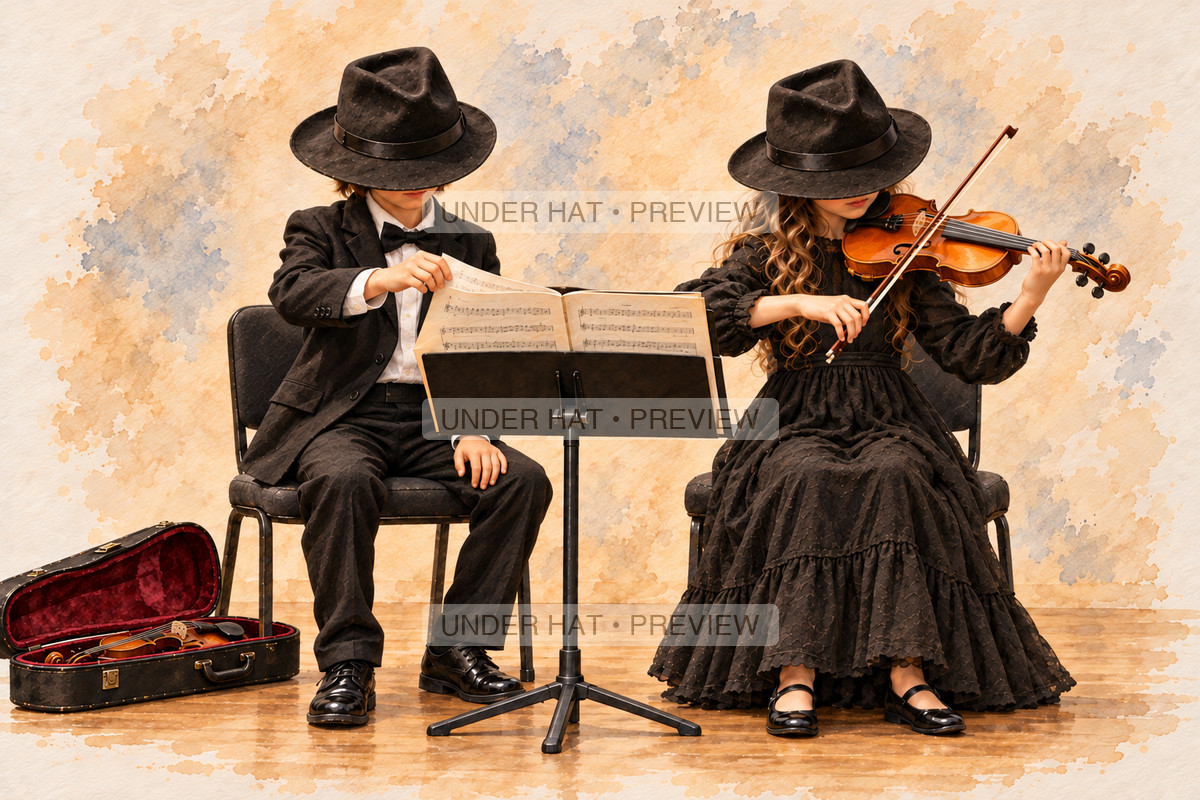 Orchestra Life, artwork UH-FO-LIFE-SHARED-STAND-PAGE-TURN — watermarked digital art preview