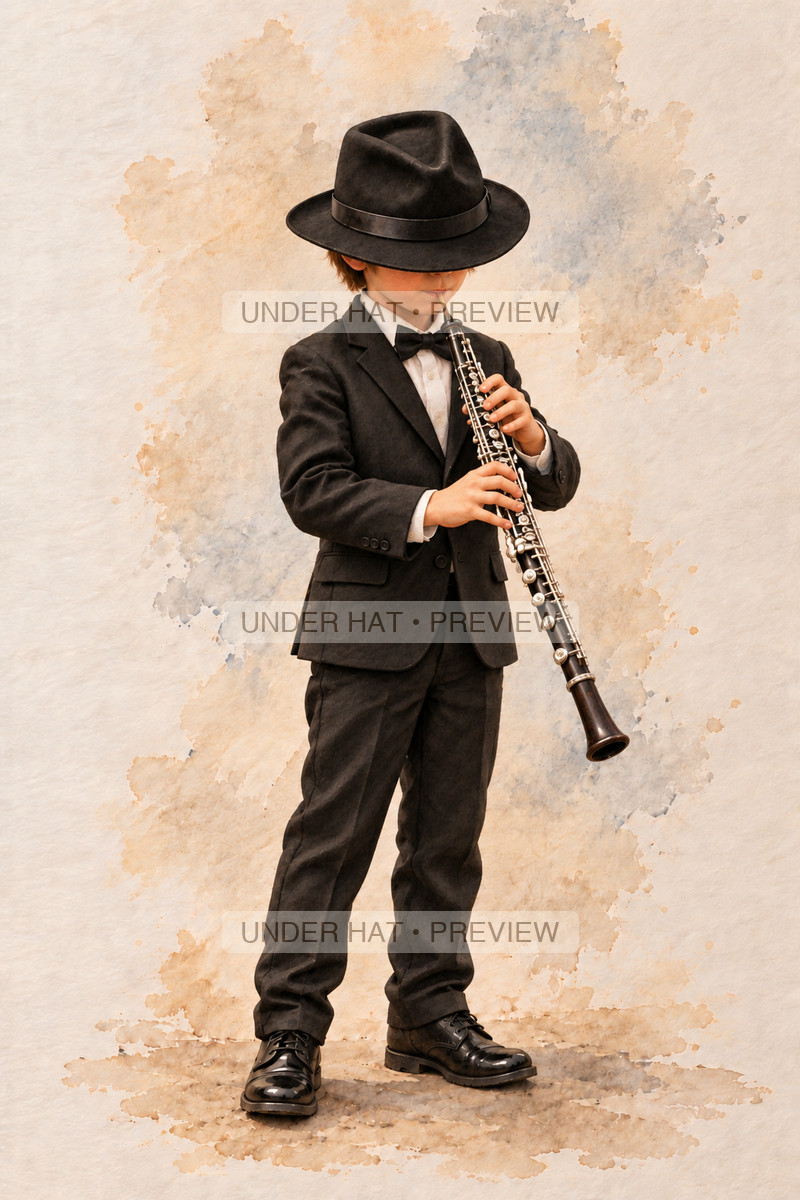 Woodwinds, artwork UH-FO-OBOE-BOY-01 — watermarked digital art preview