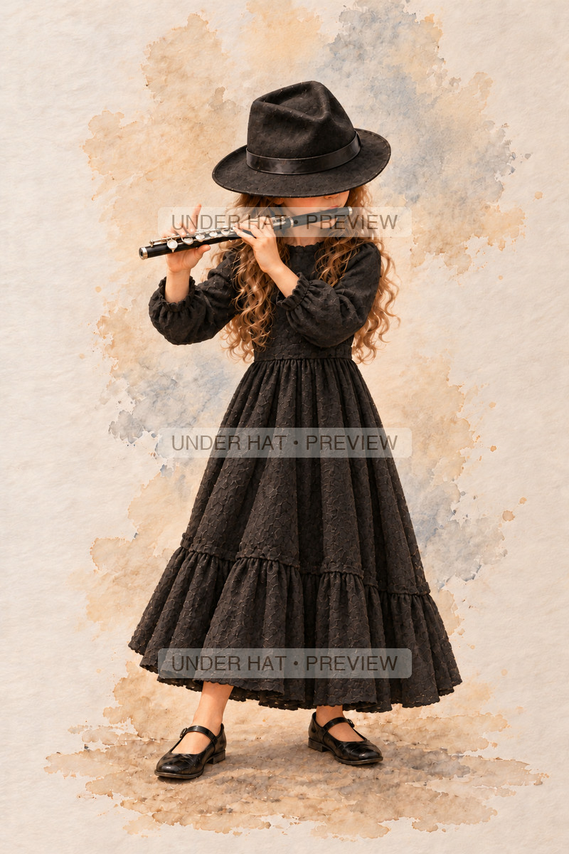 Woodwinds, artwork UH-FO-PICCOLO-GIRL-03 — watermarked digital art preview