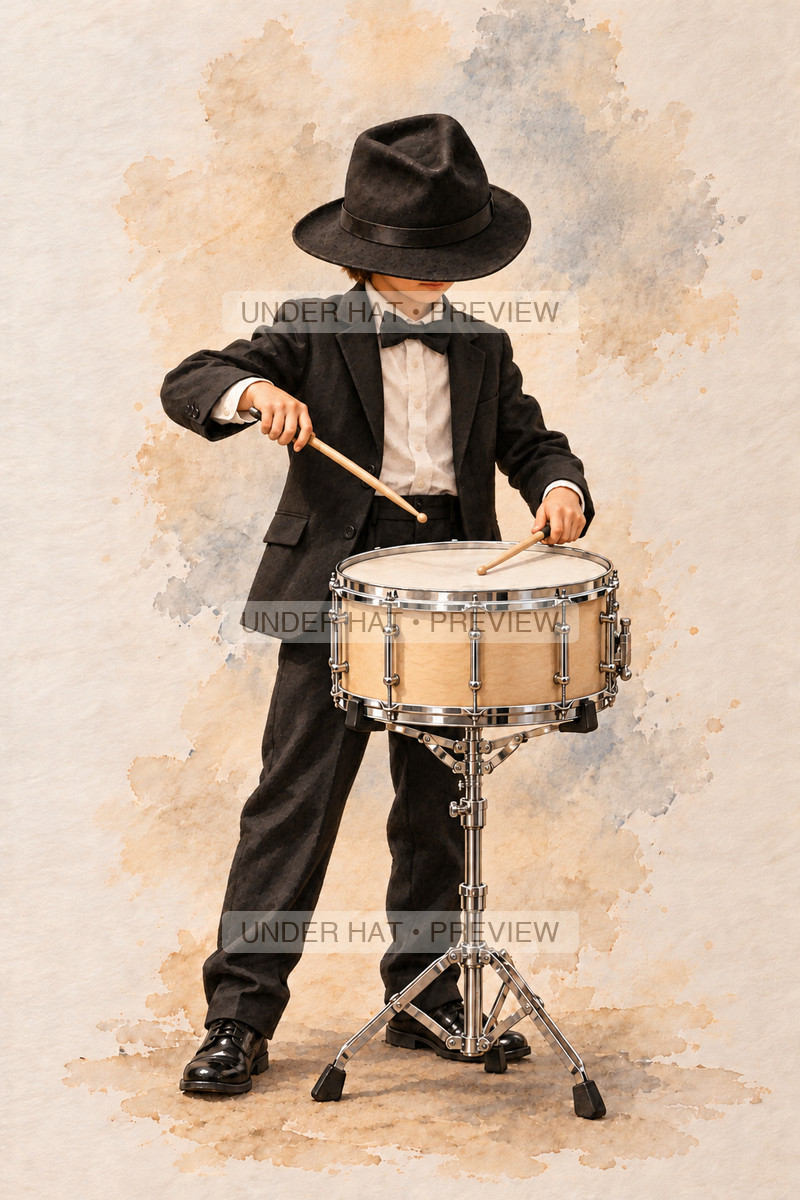 Percussion, artwork UH-FO-SNARE-DRUM-BOY-03 — watermarked digital art preview