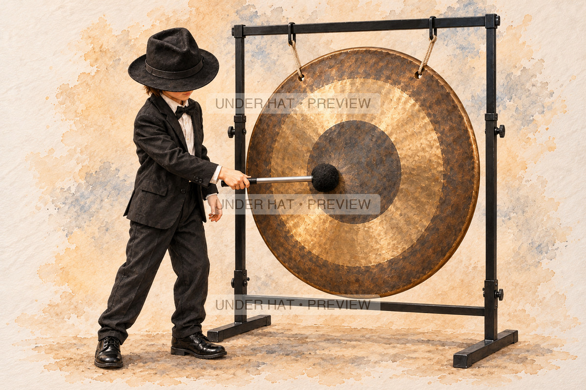 Percussion, artwork UH-FO-TAM-TAM-BOY-01 — watermarked digital art preview
