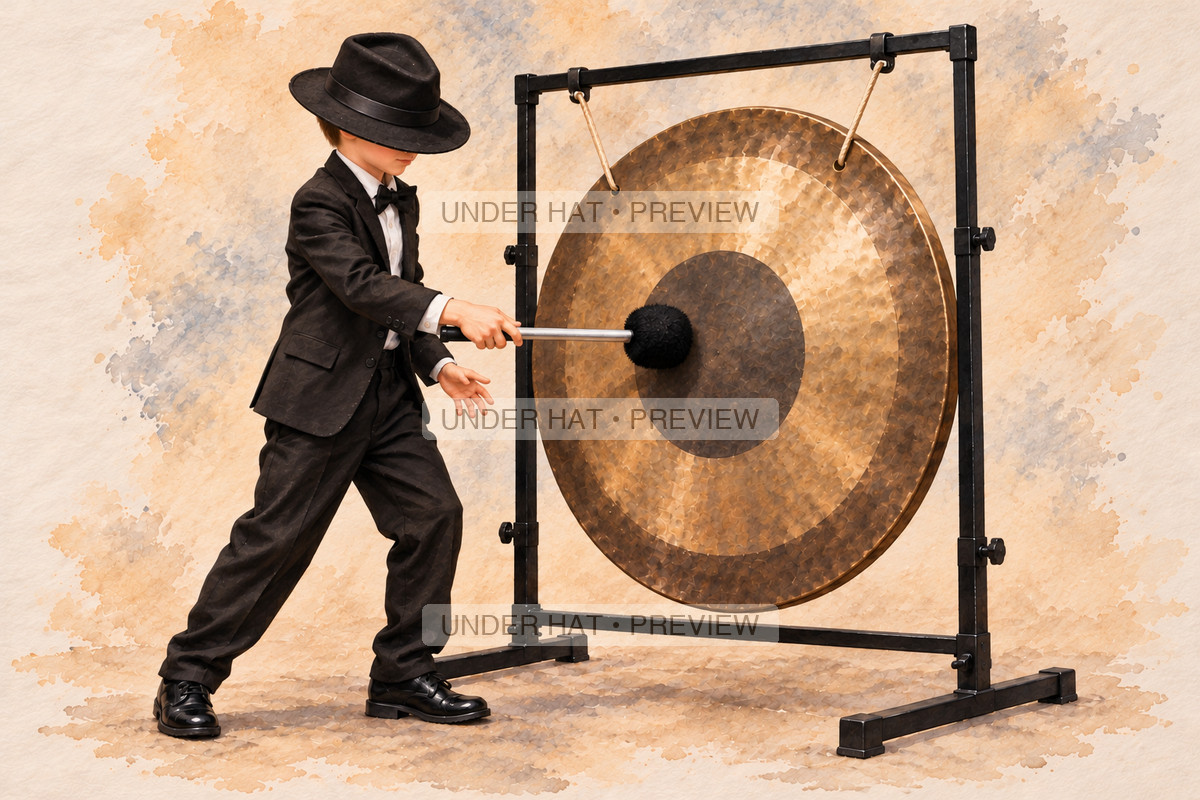 Percussion, artwork UH-FO-TAM-TAM-BOY-03 — watermarked digital art preview