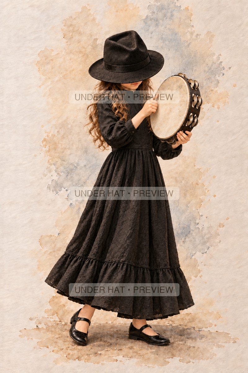 Percussion, artwork UH-FO-TAMBOURINE-GIRL-03 — watermarked digital art preview