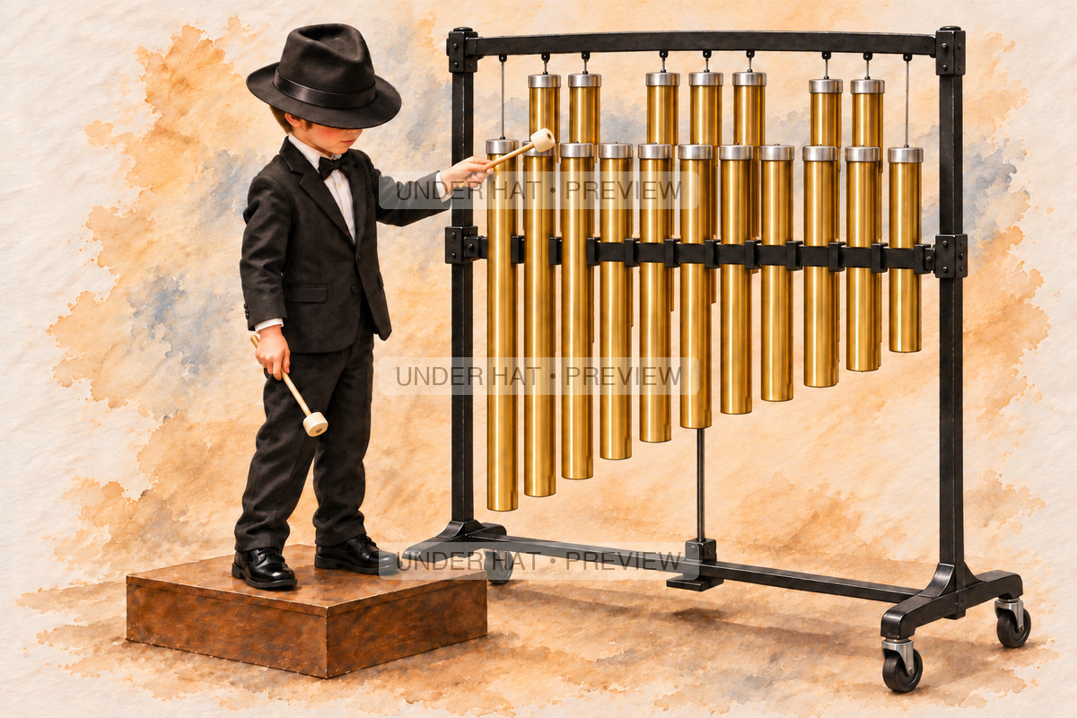 Percussion, artwork UH-FO-TUBULAR-BELLS-BOY-01 — watermarked digital art preview