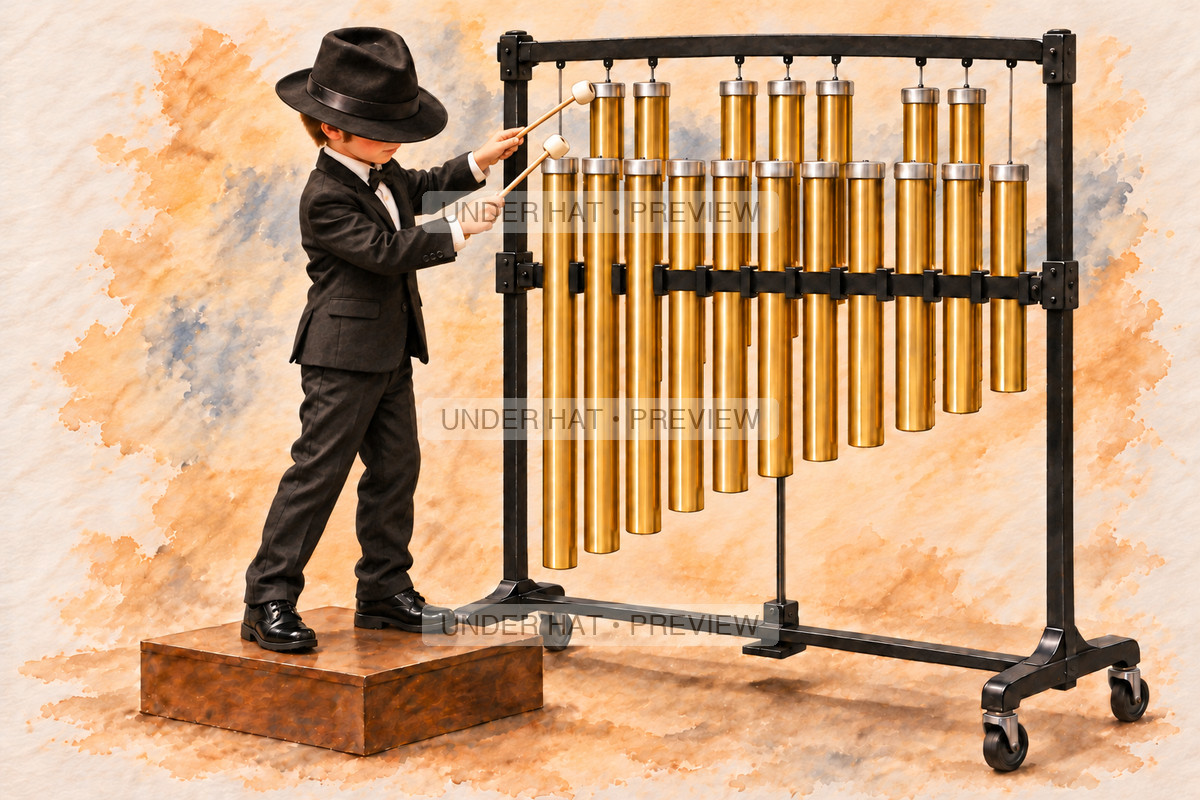 Percussion, artwork UH-FO-TUBULAR-BELLS-BOY-03 — watermarked digital art preview