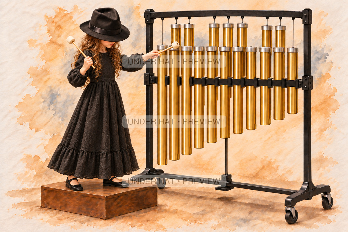 Percussion, artwork UH-FO-TUBULAR-BELLS-GIRL-01 — watermarked digital art preview