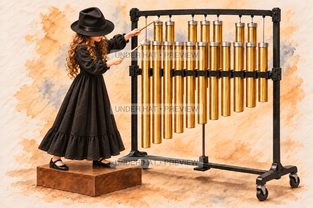 Percussion, artwork UH-FO-TUBULAR-BELLS-GIRL-02 — watermarked digital art preview