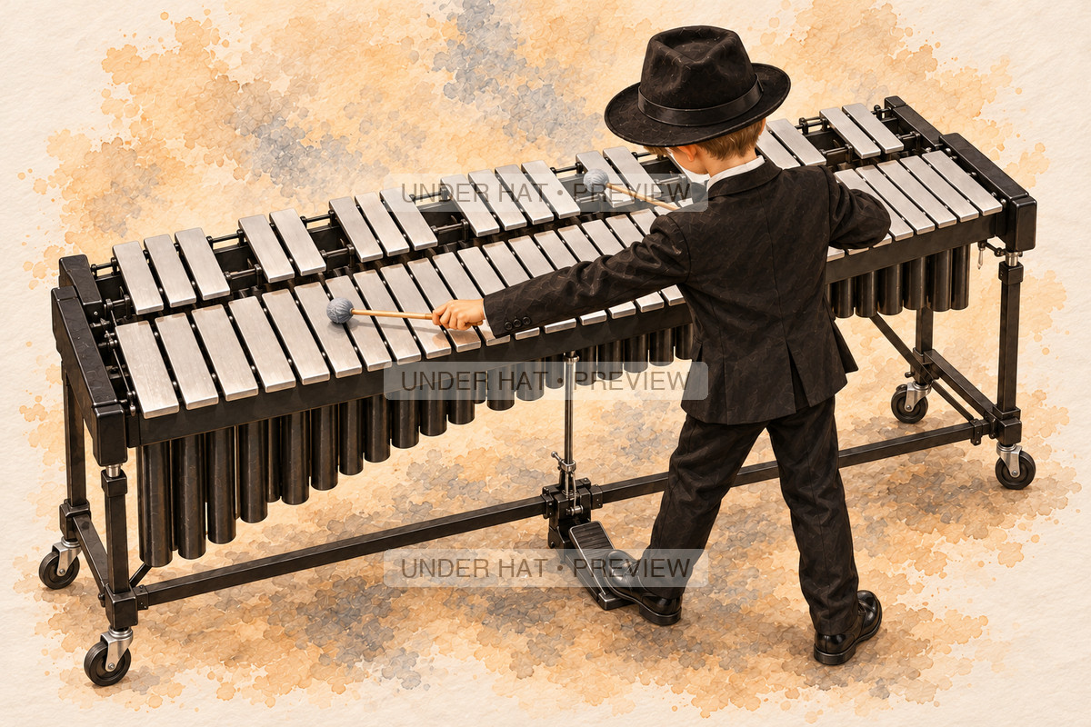 Percussion, artwork UH-FO-VIBRAPHONE-BOY-02 — watermarked digital art preview