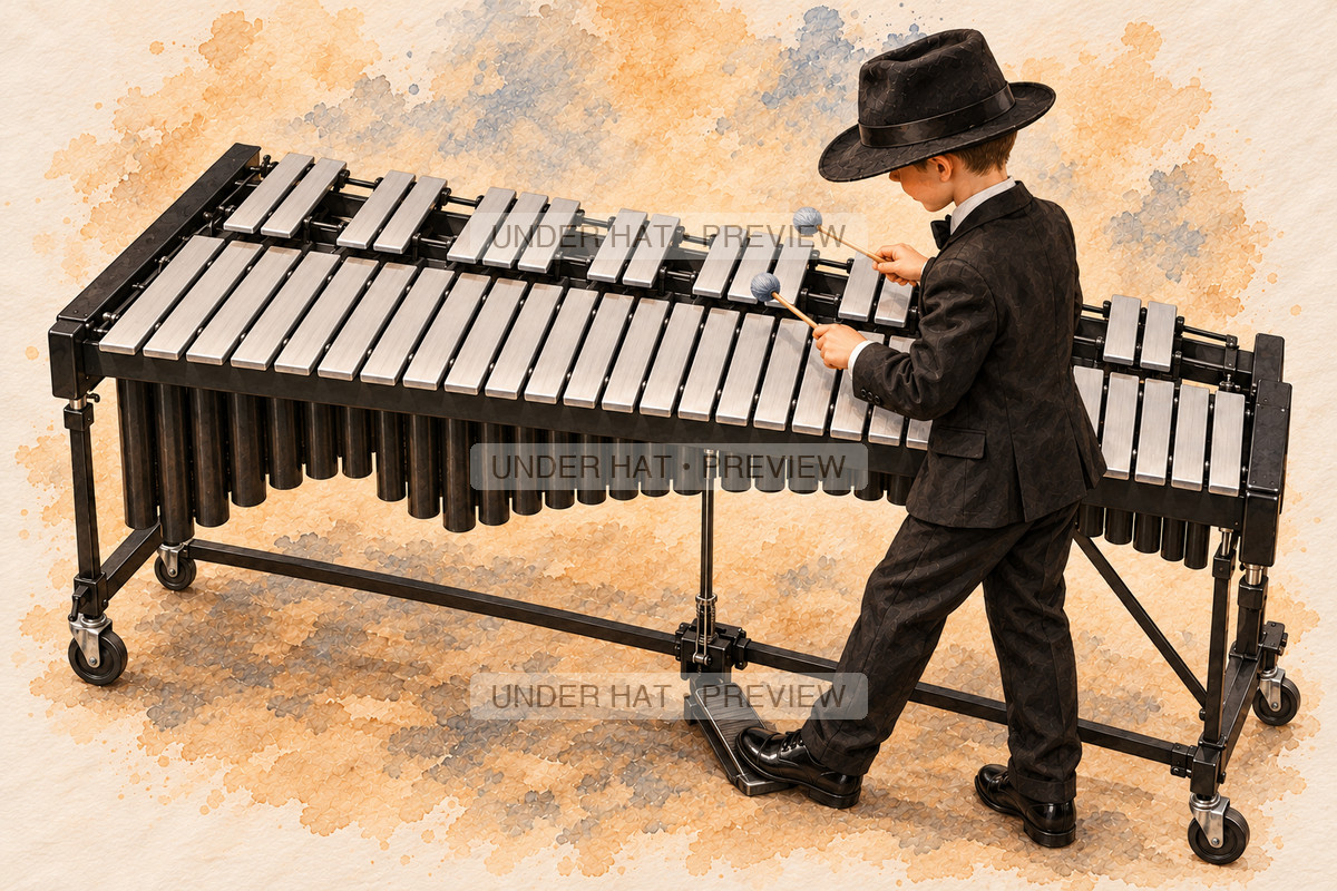 Percussion, artwork UH-FO-VIBRAPHONE-BOY-03 — watermarked digital art preview