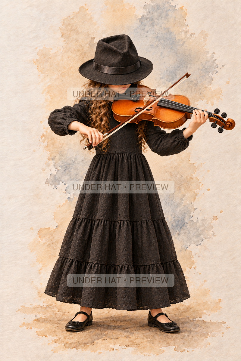 Strings, artwork UH-FO-VIOLA-GIRL-01 — watermarked digital art preview