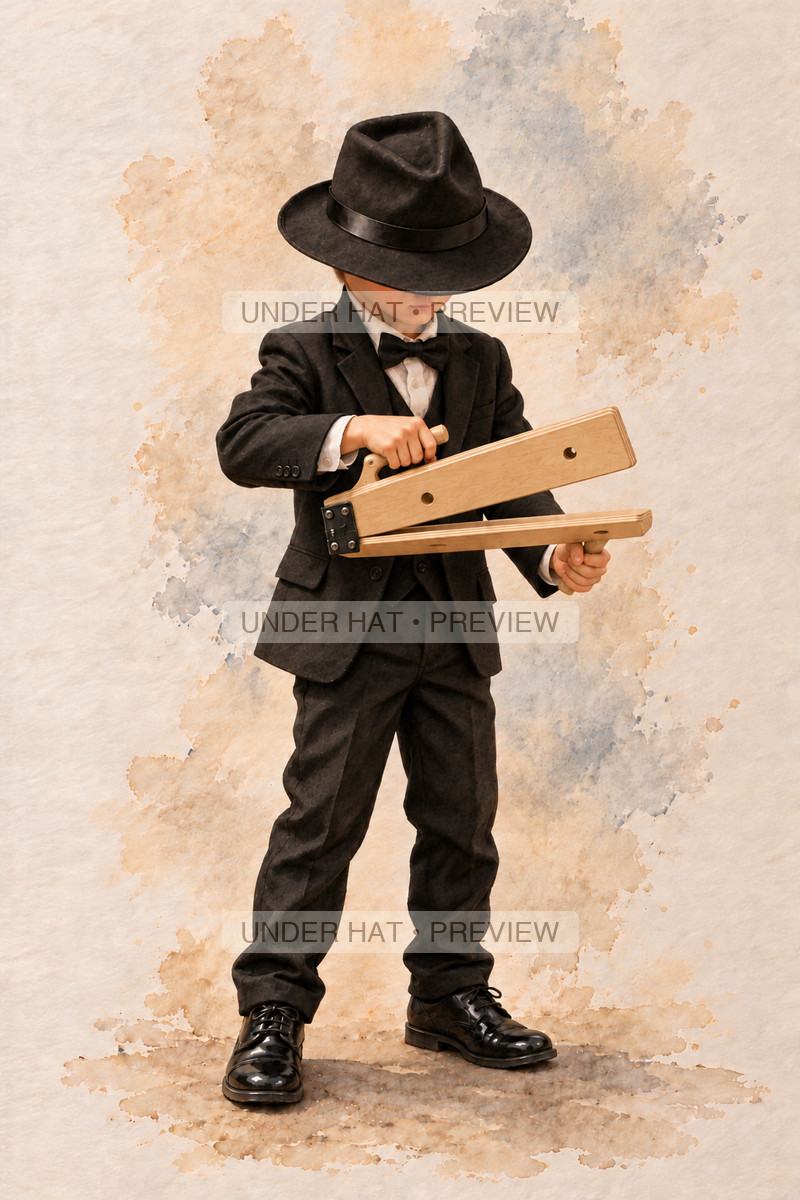 Percussion, artwork UH-FO-WHIP-SLAPSTICK-BOY-01 — watermarked digital art preview