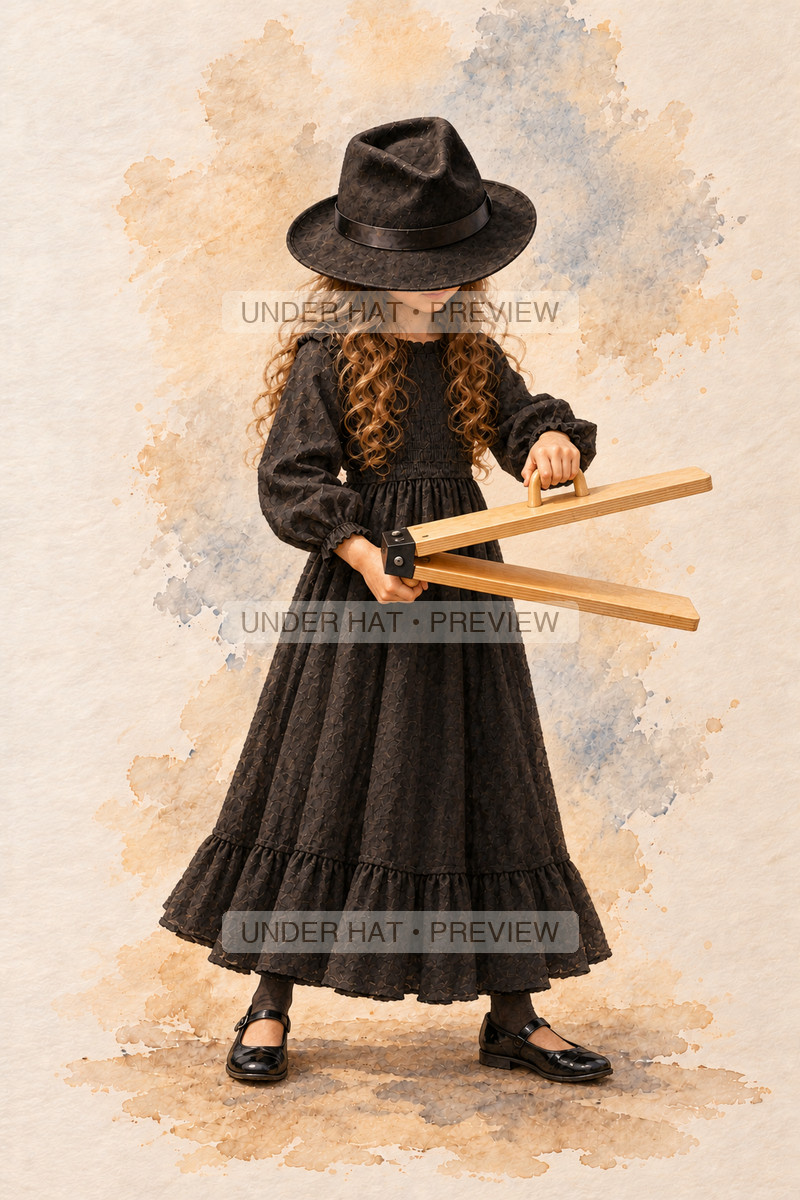 Percussion, artwork UH-FO-WHIP-SLAPSTICK-GIRL-01 — watermarked digital art preview